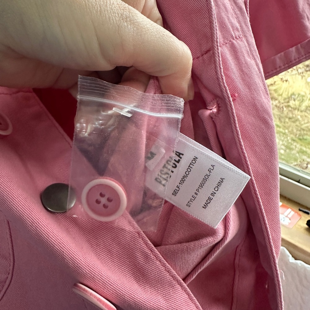 NWOT Pistola bubblegum pink cotton boiler jumpsuit - Picture 6 of 7